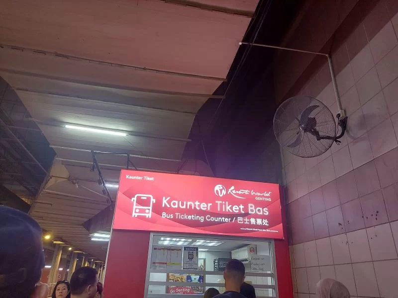 Bus ticket counter to Awana Skyway