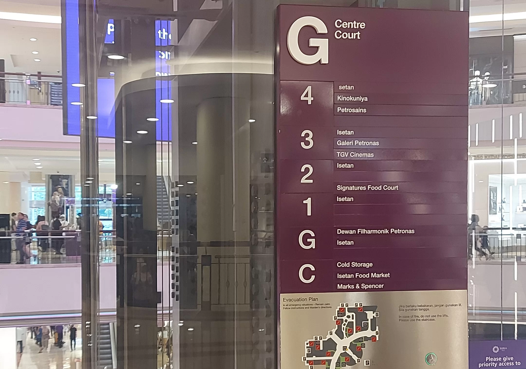 Suria KLCC Mall floors